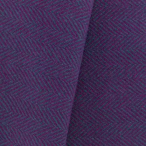 Teal & Purple Herringbone wool
