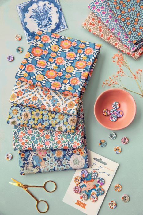 Wallflower 5 FQ bundle - Blue