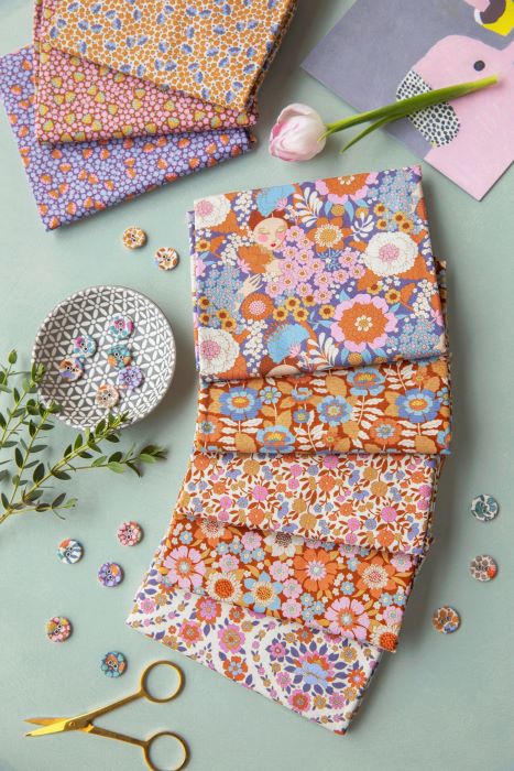 Wallflower 5 FQ bundle - Caramel
