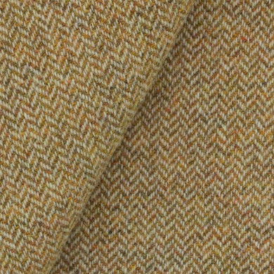 Gold & Natural Herringbone wool