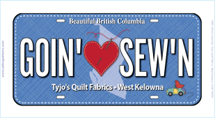 Goin' Sew'n License Plate