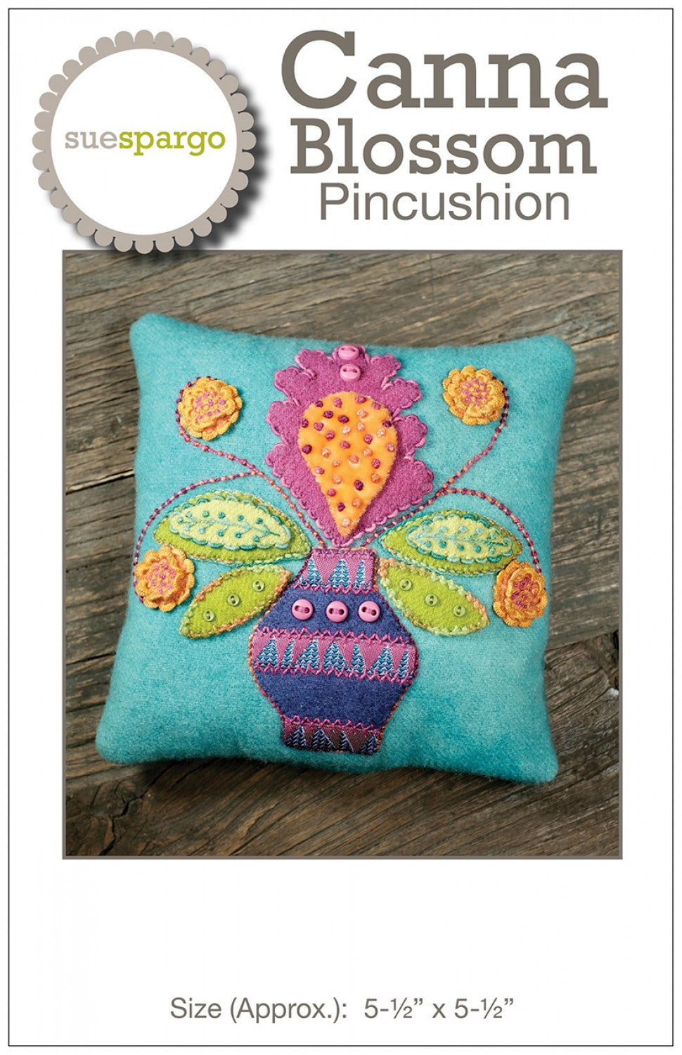 Canna Blossom Pincushion pattern