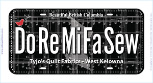 Do Re Me Fa Sew License Plate