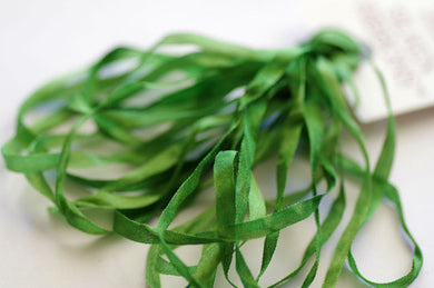 Silk Ribbon 4mm Portiere Green
