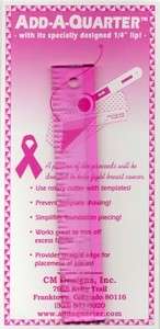 Add-A-Quarter ruler - pink 6 inch